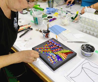 Linda's Zentangle in Progress